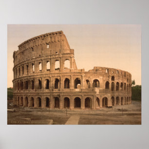 Exterior Colosseum, Rome, Italiaanse archiefafdruk Poster