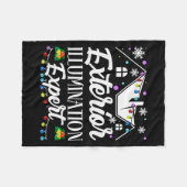 Exterior Illumination Expert Funny Christmas Decor Fleece Deken (Voorkant (Horizontaal))