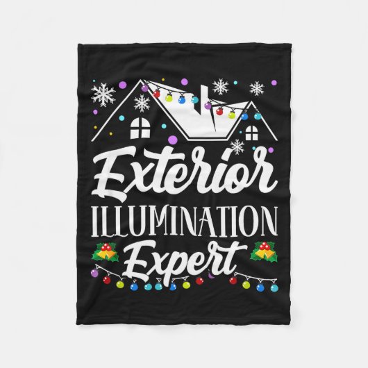 Exterior Illumination Expert Funny Christmas Decor Fleece Deken (Voorkant)