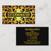 Exterminateur Sunshine Damask Carte de visite (Devant / Derrière)