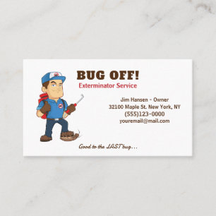 Exterminator Bug en Pest Control Service Visitekaartje