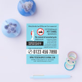 Exterminator ontwerp, ongediertebestrijding Advert Flyer (Enkel)