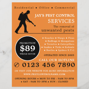 Exterminator, Pest Control Adverteren Flyer