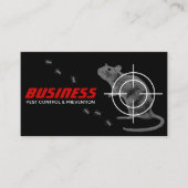Exterminator Pest Control Professional Black & Red Visitekaartje (Voorkant)