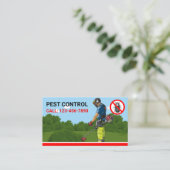 Exterminator Professional Pest Control Service Visitekaartje (Staand voorkant)