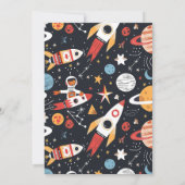 Externe Rocket Invitation photo Anniversaire (Dos)