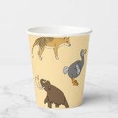 Extinct Animals  Papieren Bekers (Achterkant)