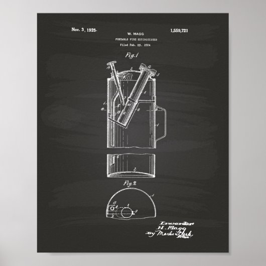 Extincteur d'incendie portable 1925 - tableau de b (Devant)