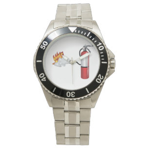 Extincteur éteignant la montre du feu