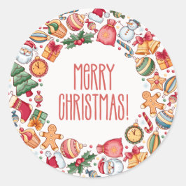 Extra cadeaus Vrolijk kerstfeest Ronde Sticker