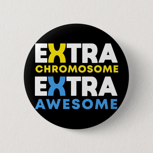 Extra chromosoom Extra Geweldige downsyndroom Ronde Button 5,7 Cm (Voorkant)