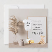 Extra dankbare zwangerschapsaankondiging van de Th Kaart (Voorkant)