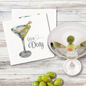 Extra Dirty Martini Cocktail Napkin Servet