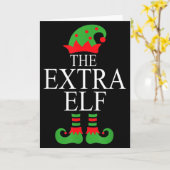 Extra Elf Family Matching Christmas Group Pajama M Kaart (Gele Bloem)