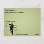 Extra! Extra! krant Baby Briefkaart (Achterkant)