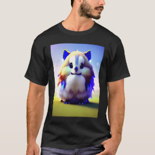 Extra Fluffy Witte Blauwe Kat Kitten Konijn Bunny  T-shirt