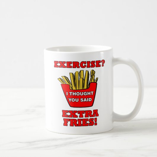 Extra Fries Funny Mug Koffiemok (Rechts)