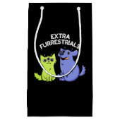 Extra Furrestrials Grappige Alien Furry Pun Dark B Klein Cadeauzakje (Voorkant)