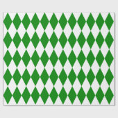Extra Groene en Witte Harlequin Cadeaupapier (Vlak)