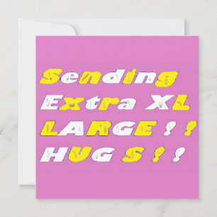 Extra groot design Roze gele witte grafische kaart