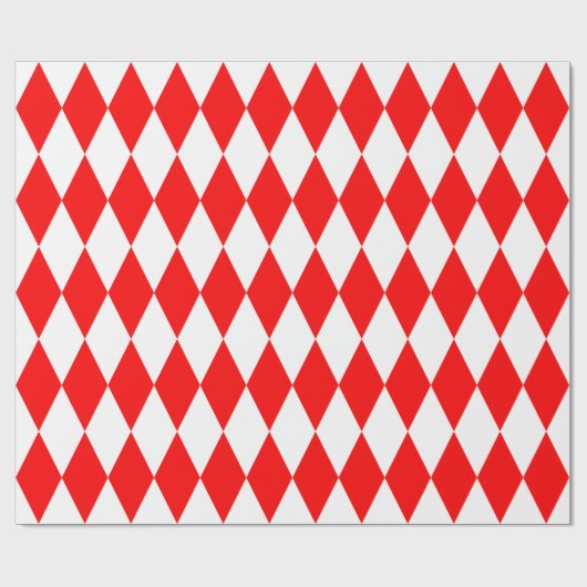 Extra groot papier voor rode en witte harlequin (Vlak)