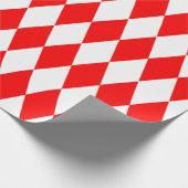 Extra groot papier voor rode en witte harlequin (Hoek)