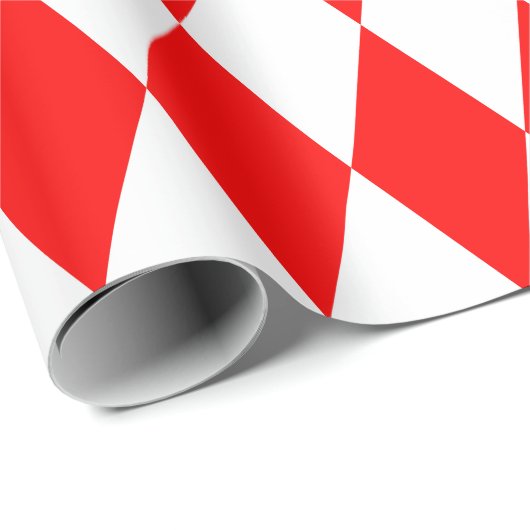 Extra groot papier voor rode en witte harlequin (Rol Hoek)