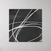 Extra groot zwart-wit, modern, Abstract Canvas Afdruk (Voorkant)