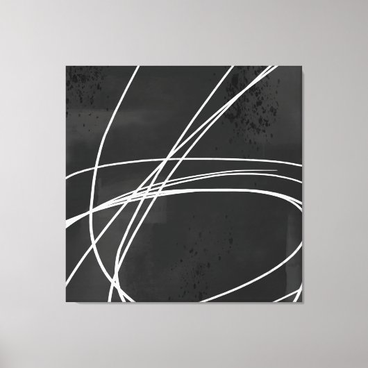 Extra groot zwart-wit, modern, Abstract Canvas Afdruk (Voorkant)