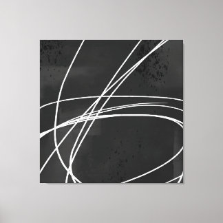 Extra groot zwart-wit, modern, Abstract Canvas Afdruk