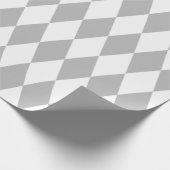 Extra grote grijze en witte harlequin cadeaupapier (Hoek)