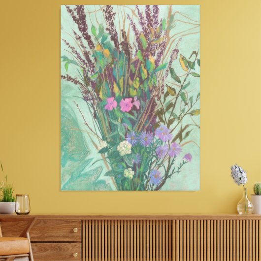 Extra grote herfstbloemen canvas afdruk (Insitu (Woonkamer))