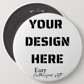 Extra Grote Ronde Button Pin 6" (Voorkant /achterkant)