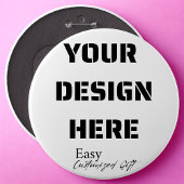 Extra Grote Ronde Button Pin 6"