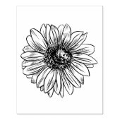Extra grote zonnebloem bloesem Floral Rubberstempel (Afrduk)