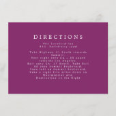 Extra info over Paarse bruiloft Informatiekaartje (Voorkant)