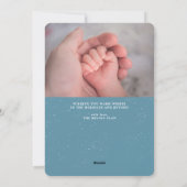 Extra Joy Photo Blue Holiday Faire-part de naissan (Dos)