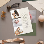 Extra Joy Photo Green Holiday Faire-part de naissa<br><div class="desc">Présentez votre bébé dans le monde avec style avec cette faire-part de naissance minimaliste cette saison de vacances. Avec des espaces modèles pour 4 images et 100% du texte est modifiable.</div>