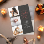 Extra Joy Photo Grey Holiday Faire-part de naissan<br><div class="desc">Présentez votre bébé dans le monde avec style avec cette faire-part de naissance minimaliste cette saison de vacances. Avec des espaces modèles pour 4 images et 100% du texte est modifiable.</div>