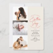 Extra Joy Photo Red Holiday Faire-part de naissanc (Devant)