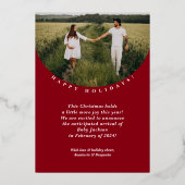 Extra Joyful Pregnancy Aankondiging Kerst Kaart (Achterkant)