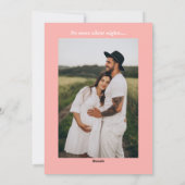 Extra Joyful Roze Zwangerschap Feestdagenkaart (Achterkant)