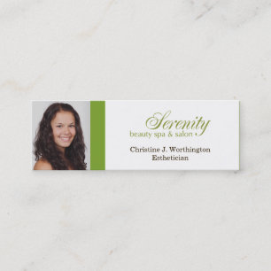 Extra kleine groene aangepaste headshot bedrijf lo mini visitekaartje