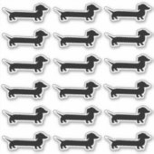 Extra lange teckel honden sticker (Voorkant)