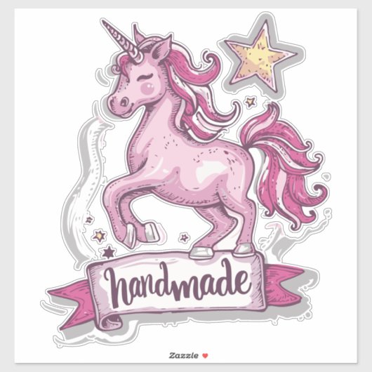 Extra-Large Custom-Cut Vinyl Stickers Eenhoorn en (Vel)