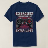 Extra levens Funny Video Game Controller Retro Boy T-shirt (Design voorkant)