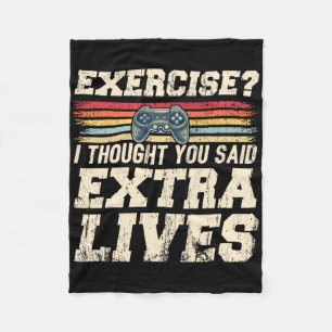 Extra levens Funny Video Game Controller Retro Gam Fleece Deken