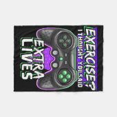 Extra levens Funny Video Game Controller Retro Gam Fleece Deken (Voorkant (Horizontaal))