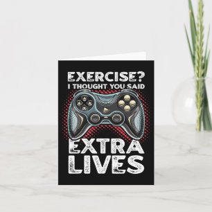 Extra levens Funny Video Game Controller Retro Gam Kaart
