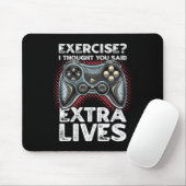 Extra levens Funny Video Game Controller Retro Gam Muismat (Met muis)